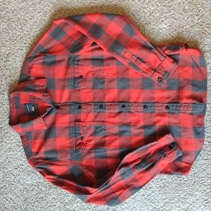 Jcrew Red and Black Buffalo Check Shirt Large